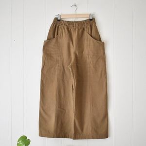 elizabeth suzann clyde culotte pants in clay cotton canvas · 6-R